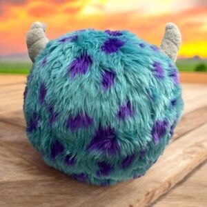 HUGE DISNEY PARKS MONSTERS INC SULLEY FUZZY BALL PLUSH PILLOW NWT